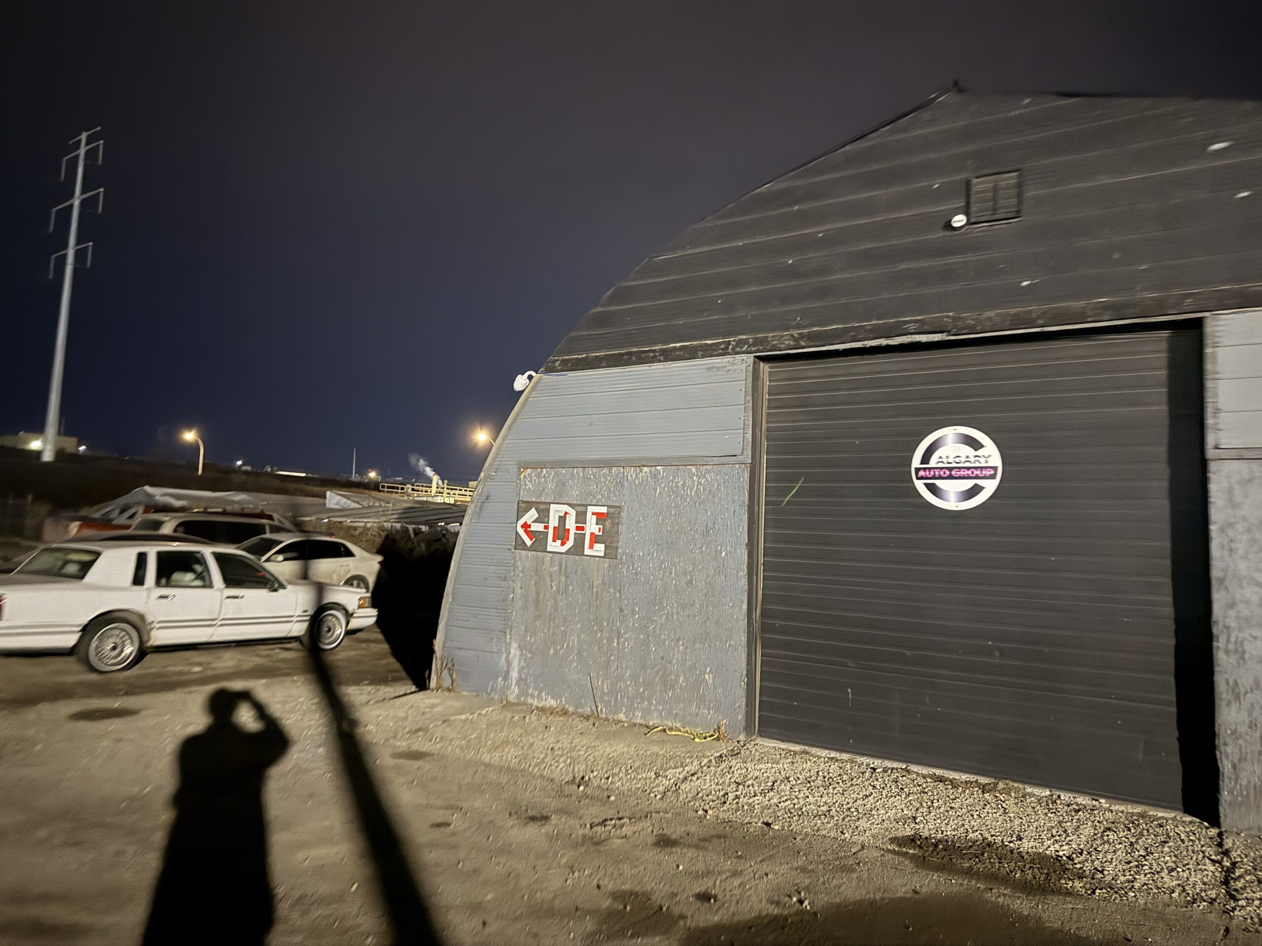 Warehouse exterior camera coverage after dark